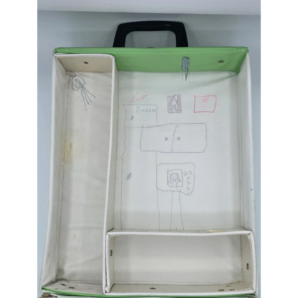 Vintage The World of‎ Barbie Doll Case #1002 1968 MATTEL Blue & Green Doll